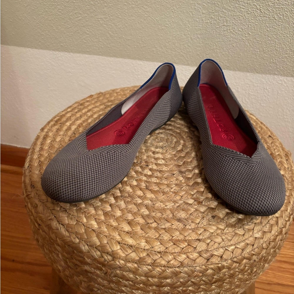 Rothy's “The Flat” Rounded Toe Gray Flat - Size 9.5